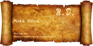 Makk Dóra névjegykártya