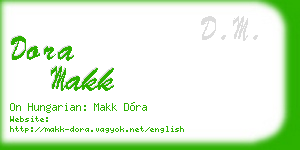 dora makk business card